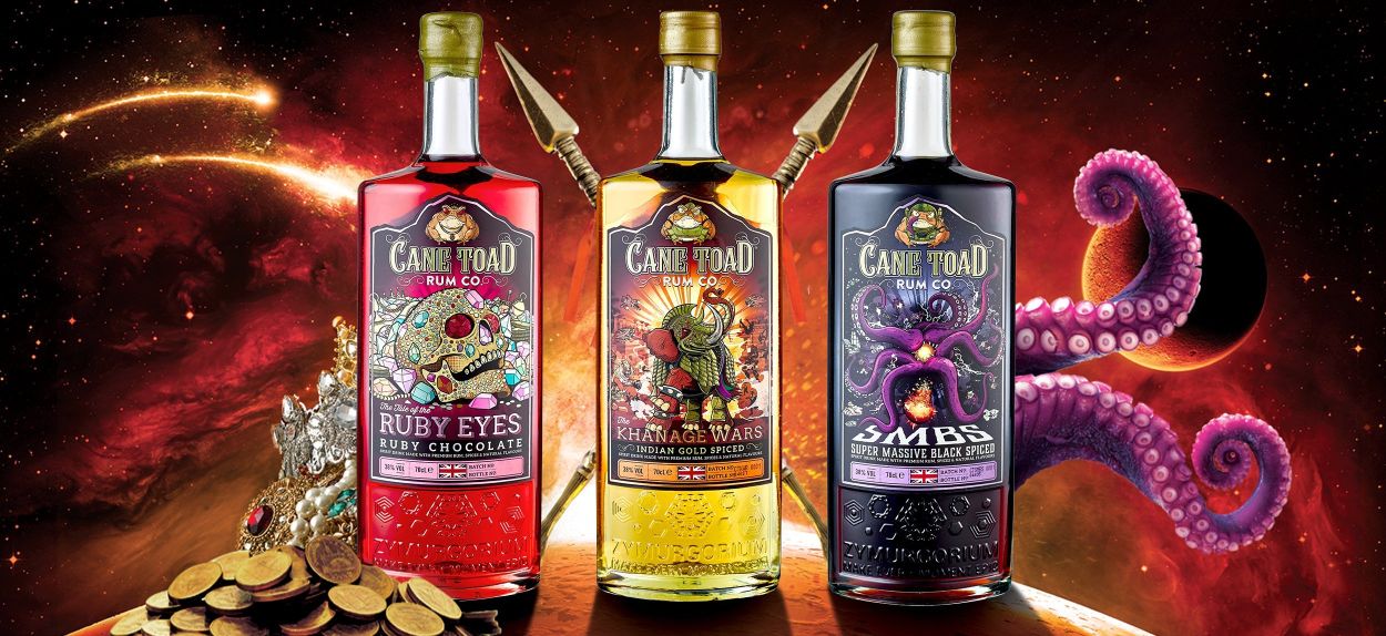 Cane Toad Rum bottles